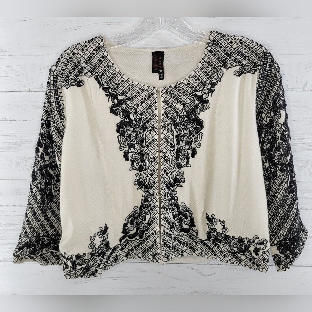 Anthropologie Raga Bolero Jacket. Beaded, Cropped, Size XS